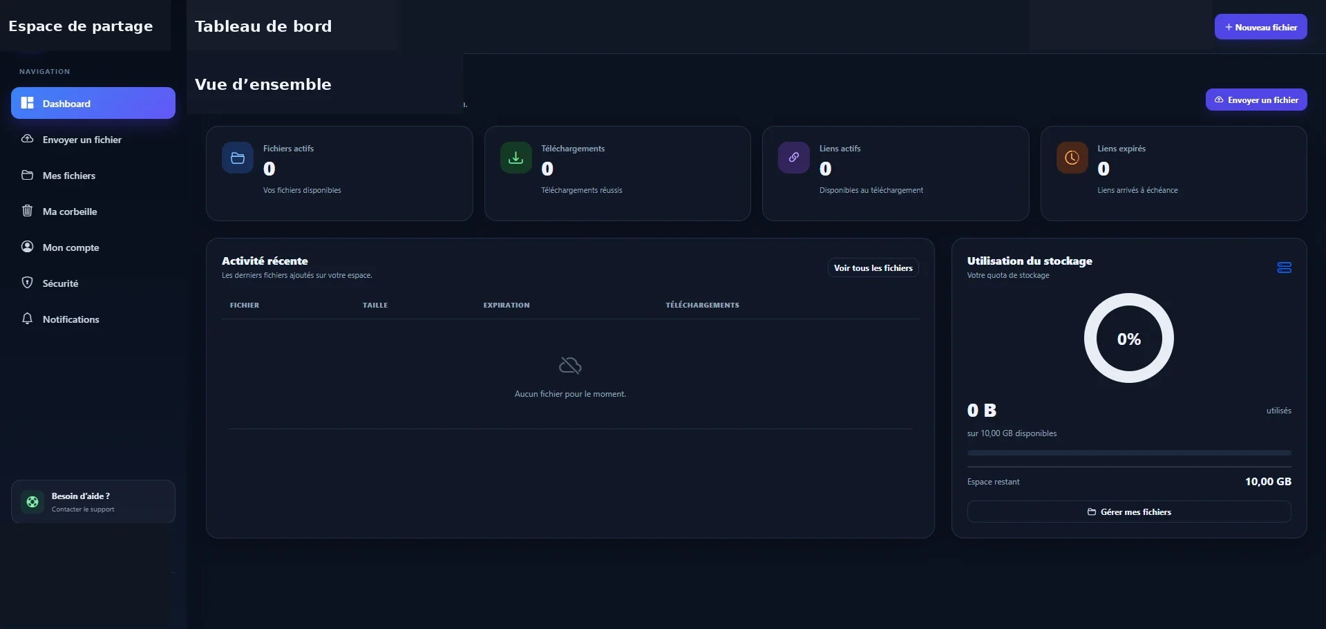 Plateforme de partage de fichiers